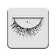 natural lash 124 adds just a touch of volume and really opens up the eye with its rounded lash style.