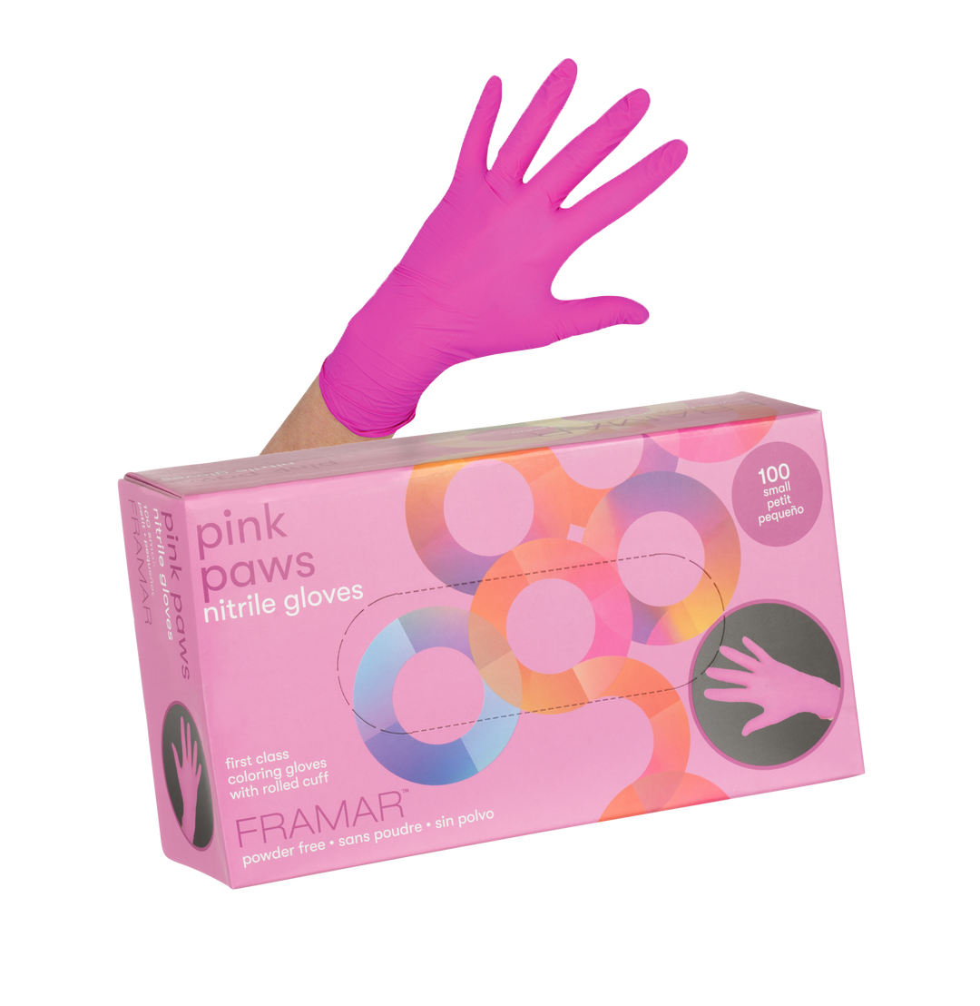 pink gloves