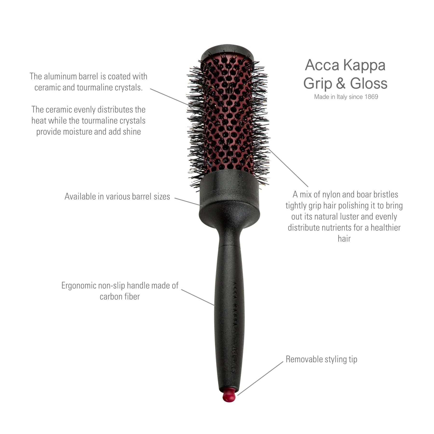 Acca Kappa are considered one of the best quality brushes worldwide. Made In Italy.