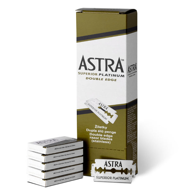 Astra Platinum Double Edge Razor Blades 100pcs (20*5pks)
