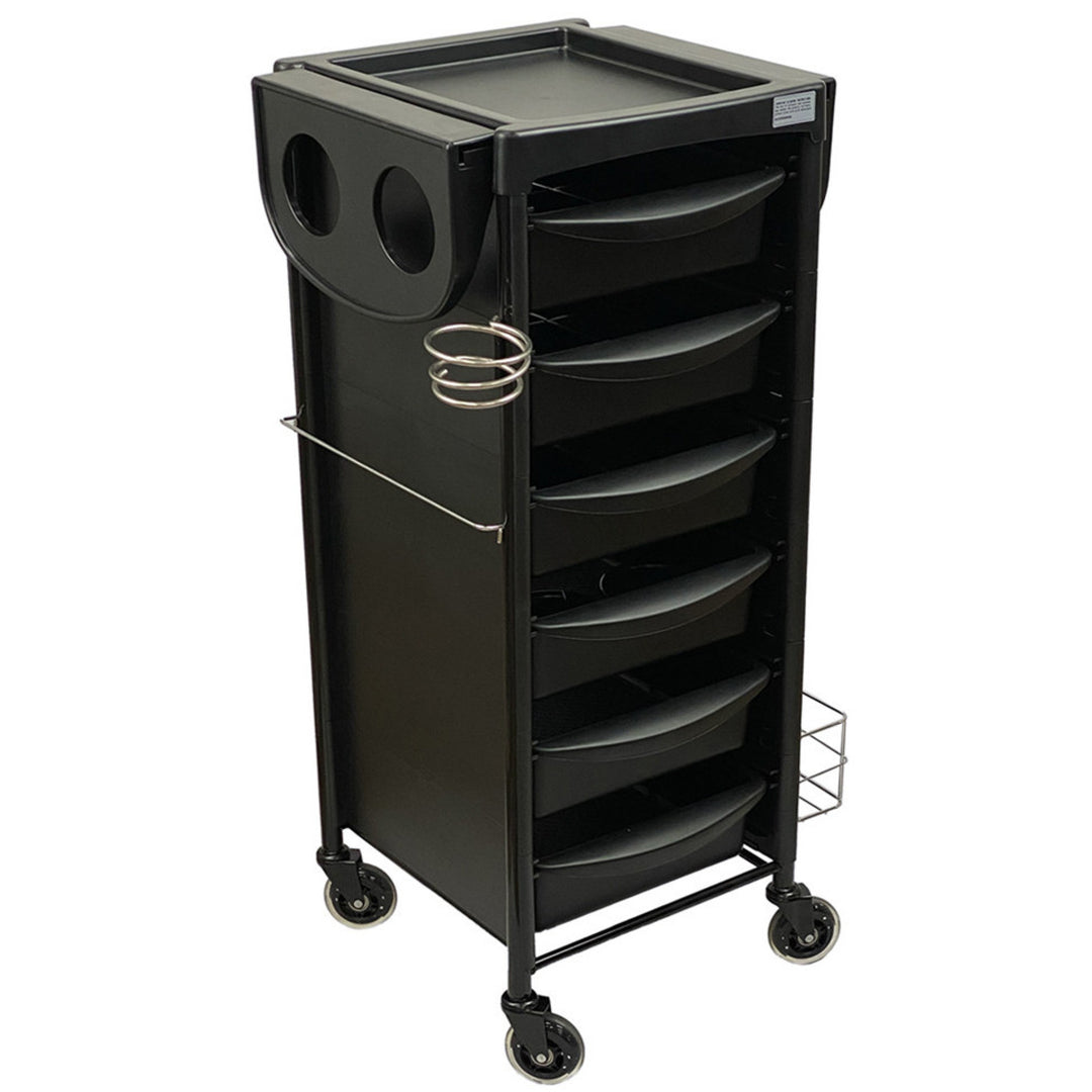 black hairdressing trolley