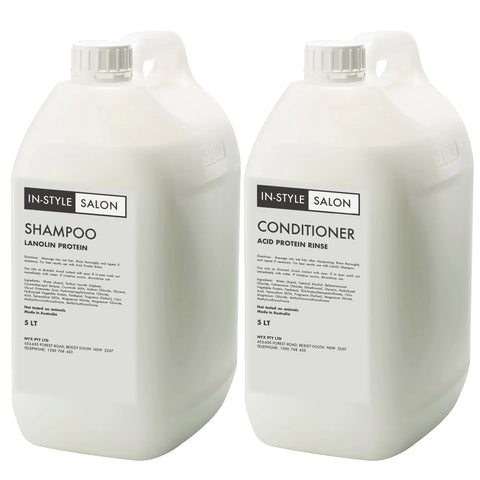 In-Style Lanolin Daily Shampoo & Acid Rinse 5L Duo