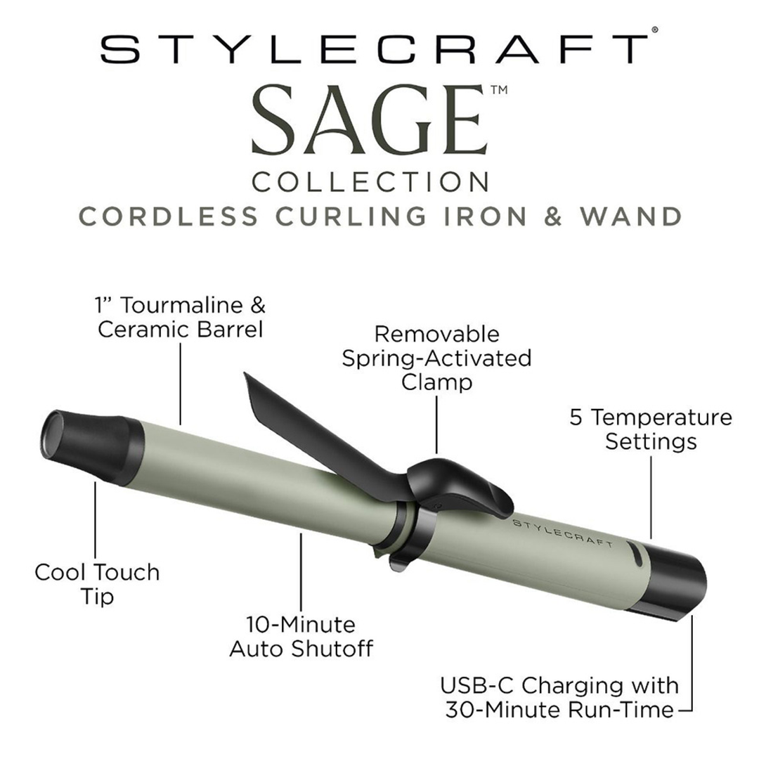 Stylecraft by Silver Bullet Sage Cordless Curling Iron