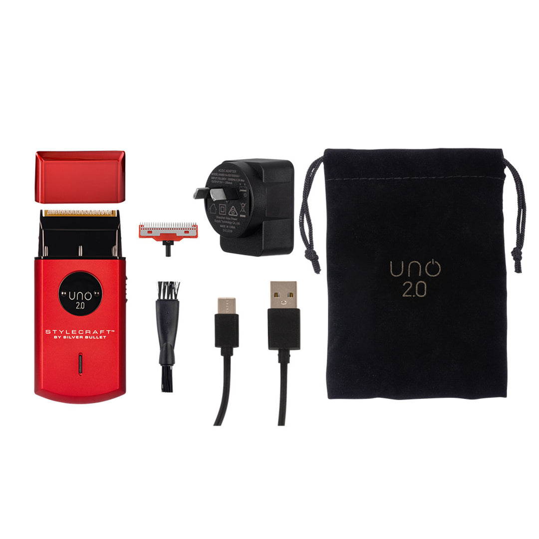 StyleCraft by Silver Bullet Uno 2.0 Single Foil Shaver Red