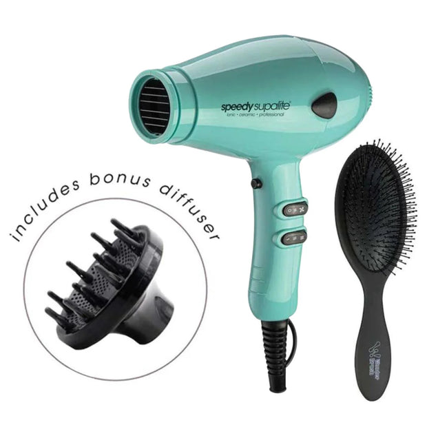 Speedy Supalite Hair Dryer Tiffany Blue with Brush