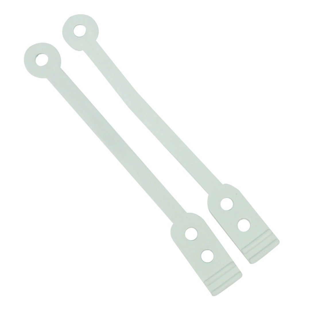 two flat and long sillicone perm rods on  a white background