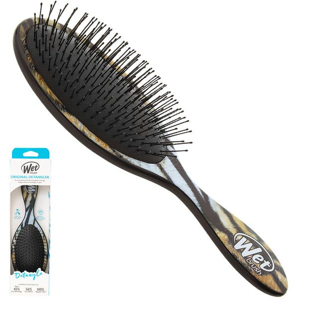 hair brush with tiger pattern