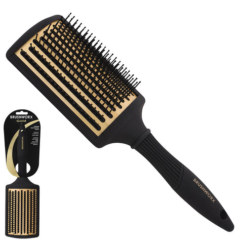 Brushworx Gold Paddle Nylon Brush