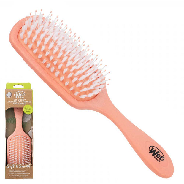 hair brush with coconut oil