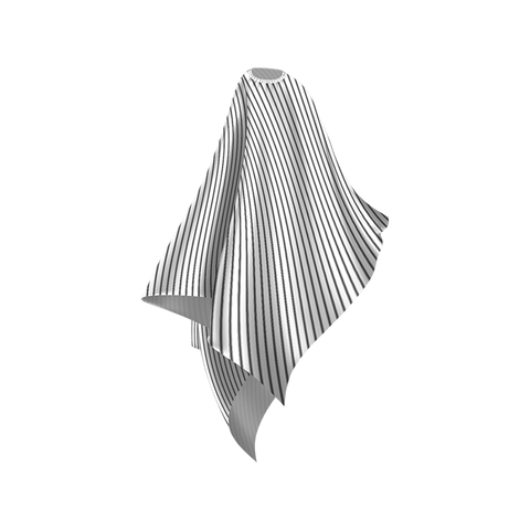 black and white pin stripe design kids cape