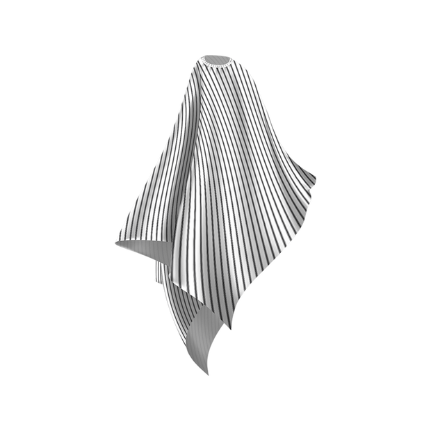 black and white pin stripe design kids cape