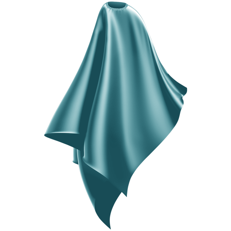aqua  blue adult cutting cape 