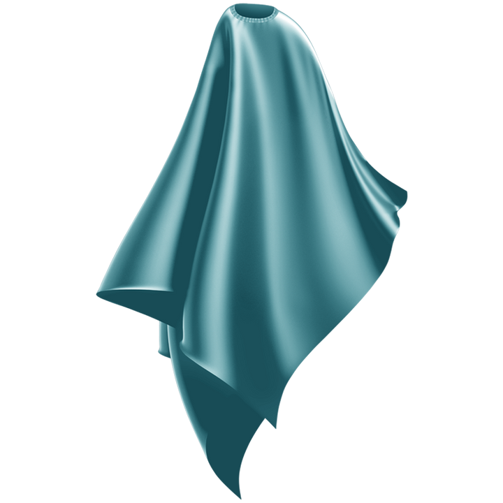 aqua  blue adult cutting cape 