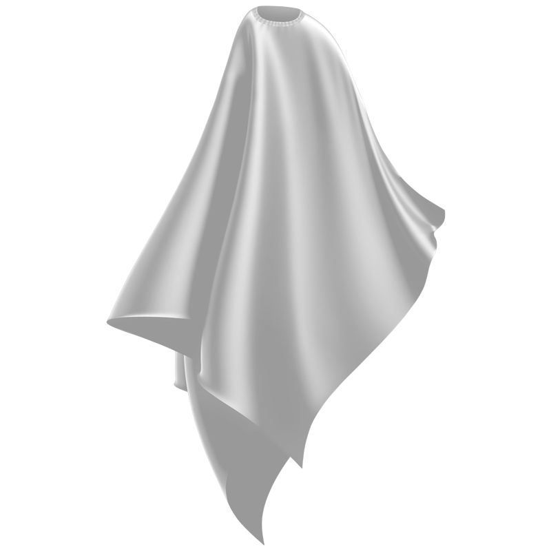 white adult size cutting cape  