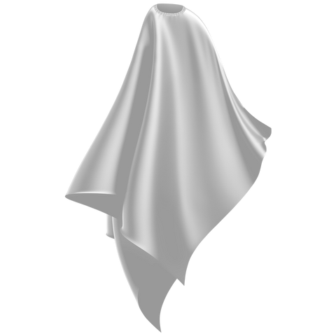 white adult size cutting cape  