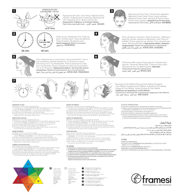 Framesi Framcolor 2001 Color Chart