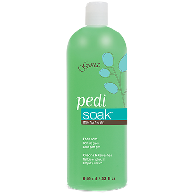 gena pedi soak foot bath with tea tree oil to cleanse and refresh