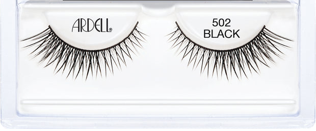 Corset 502 black strip lash. Spiky and wild, these Corset lashes by Ardell dare you to ignite the night with their unique spiky, crisscrossing style! 