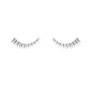 Black strip lash light, delicate and slightly staggered lengths.