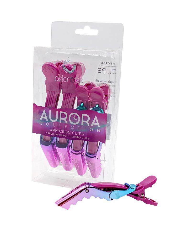 Colortrak Aurora Croc Clips 4pk