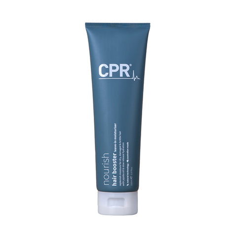 CPR Nourish hair booster leave in moisturiser for dry, damaged & brittle hair in a 150mL blue tube