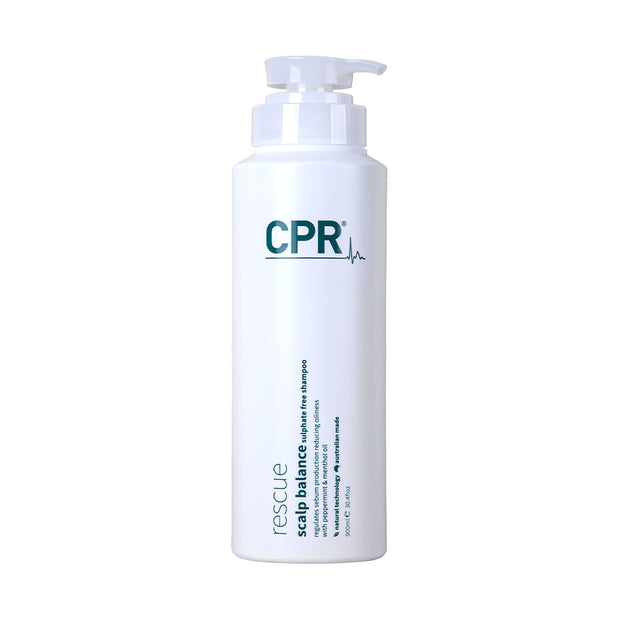 Rescue scalp balance sulfate free shampoo 900ml white pump bottle. for oily scalp 