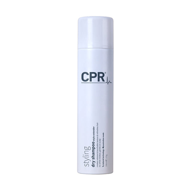 CPR dry shampoo, helps to extend the length of your style. White can 296ml. no white residue, gentle on scalp.