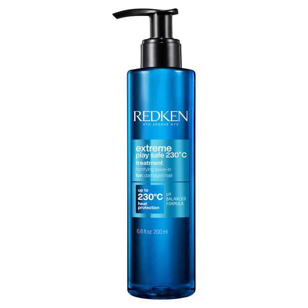 Redken extreme play safe is a Multi benefit treatment, leave in conditioner, and heat protectant cream for hair that repairs hair damage.