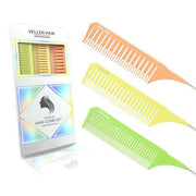 VELLEN HAIR - PREMIUM TAIL COMB SET - GREEN/YELLOW/ORANGE