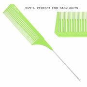 VELLEN HAIR - PREMIUM TAIL COMB SET - GREEN/YELLOW/ORANGE