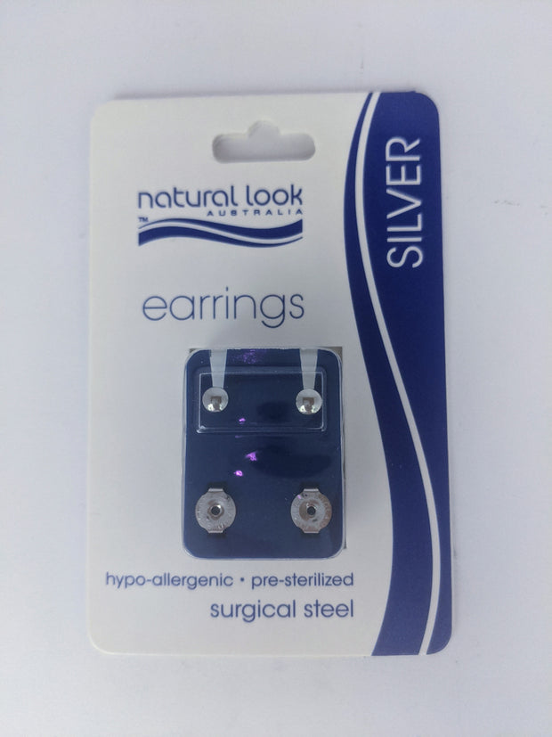 Caflon Silver Plain Stud Regular