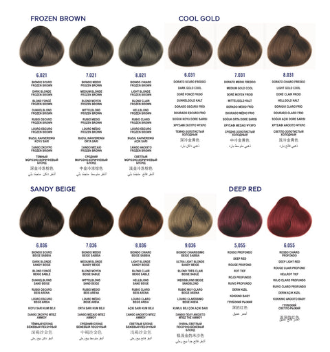 Framesi Framcolor 2001 Intense Color Chart