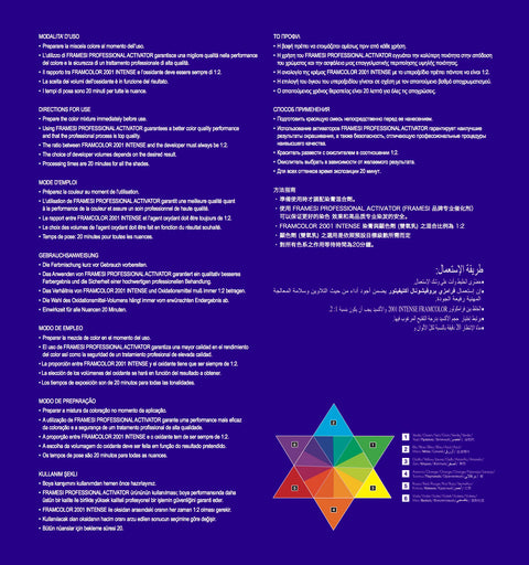 Framesi Framcolor 2001 Intense Color Chart