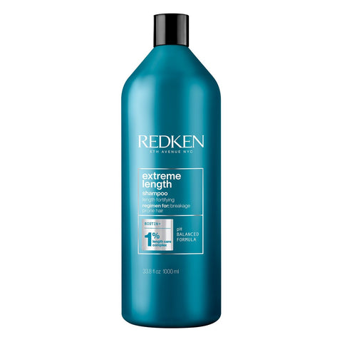 Redken's Extreme Length Shampoo features Biotin to strengthen damaged hair and help hair grow longer.