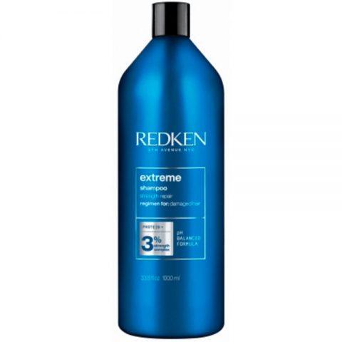 Redken 1 litre Extreme Shampoo for damaged hair that helps reduce breakage and split ends.