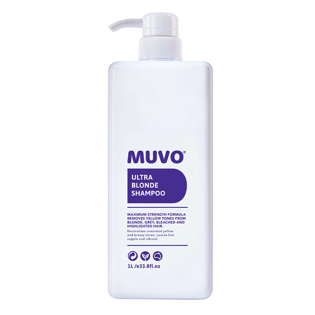 strong, not drying, purple shampoo to remove yellow tones from blonde, bleached, grey or highlighted hair in 1 litre bottle