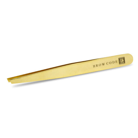 Brow Code Slant Precision Tweezer 100% Stainless Steel