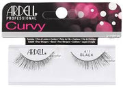 Curvy 411 black strip lash is a light volume, medium length and wing styled lash with shorter strands on inner corner and longer on the outer