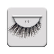 Ardell 118 black strip lash Blends naturally with your own lashes and gives out an outward flare drama to compliment your look. Great for large or round eyes, easy to apply and wear!