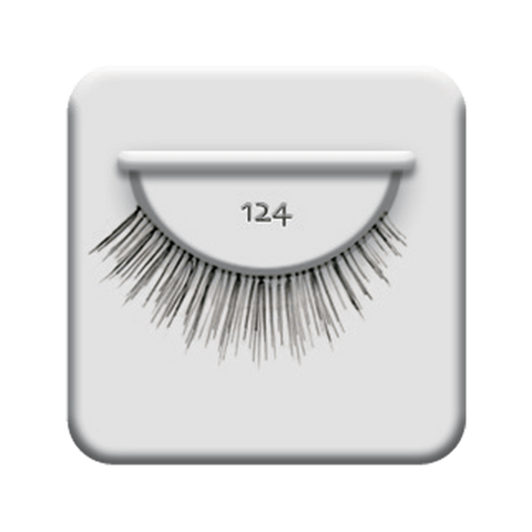 natural lash 124 adds just a touch of volume and really opens up the eye with its rounded lash style.