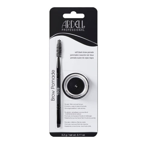 ardell soft black brow pomade includes double ended angle and spoolie brush