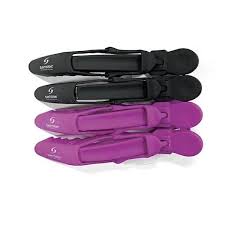 Crocodile Sectioning Clips Rubberised Santorini 4pc