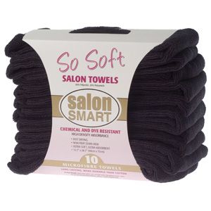 So Soft Microfibre Salon Towels Black 10pk